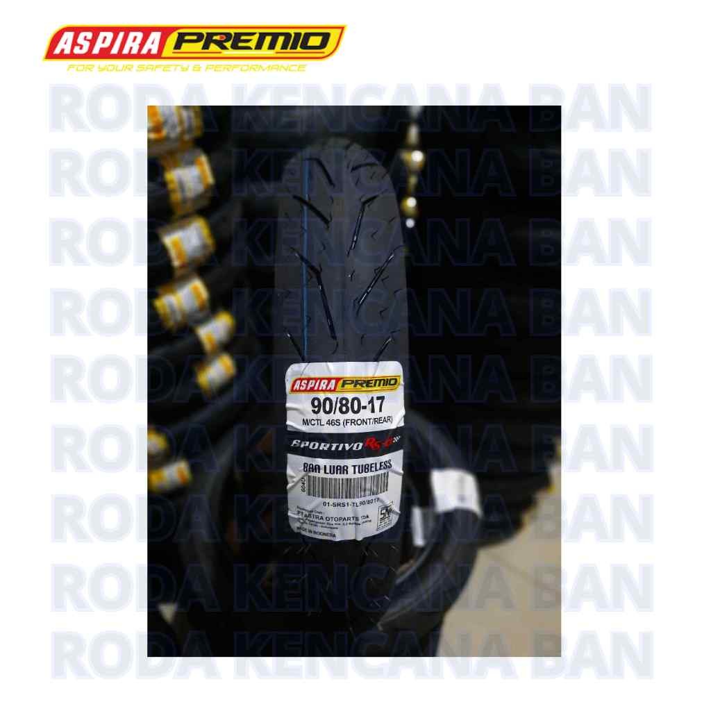 Aspira Sportivo RS-01 TL size 90/80 R17 Ban Belakang Vixion, CB150, MX King