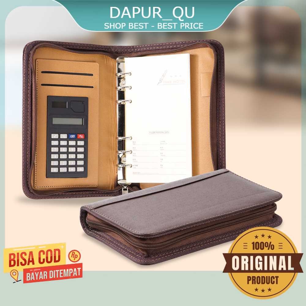

DAPUR_QU Buku Catatan Note Cover Kulit Sintetis dengan Kalkulator - Y8302