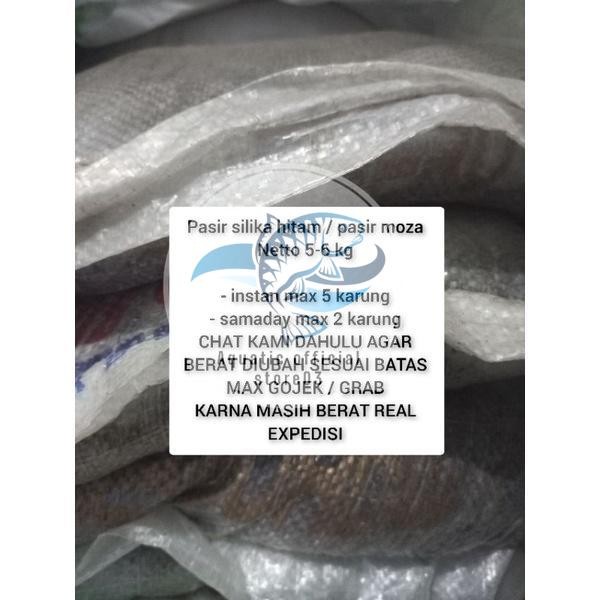 pasir silika hitam halus karungan / pasir moza / silika hitam / pasir silika / pasir silika hitam