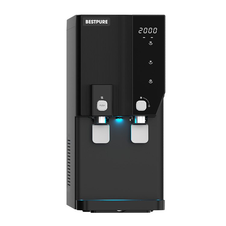 4 Stage Desktop Hot and Cold Water Dispenser Reverse Osmosis Water Dispenser Hot Cold Water