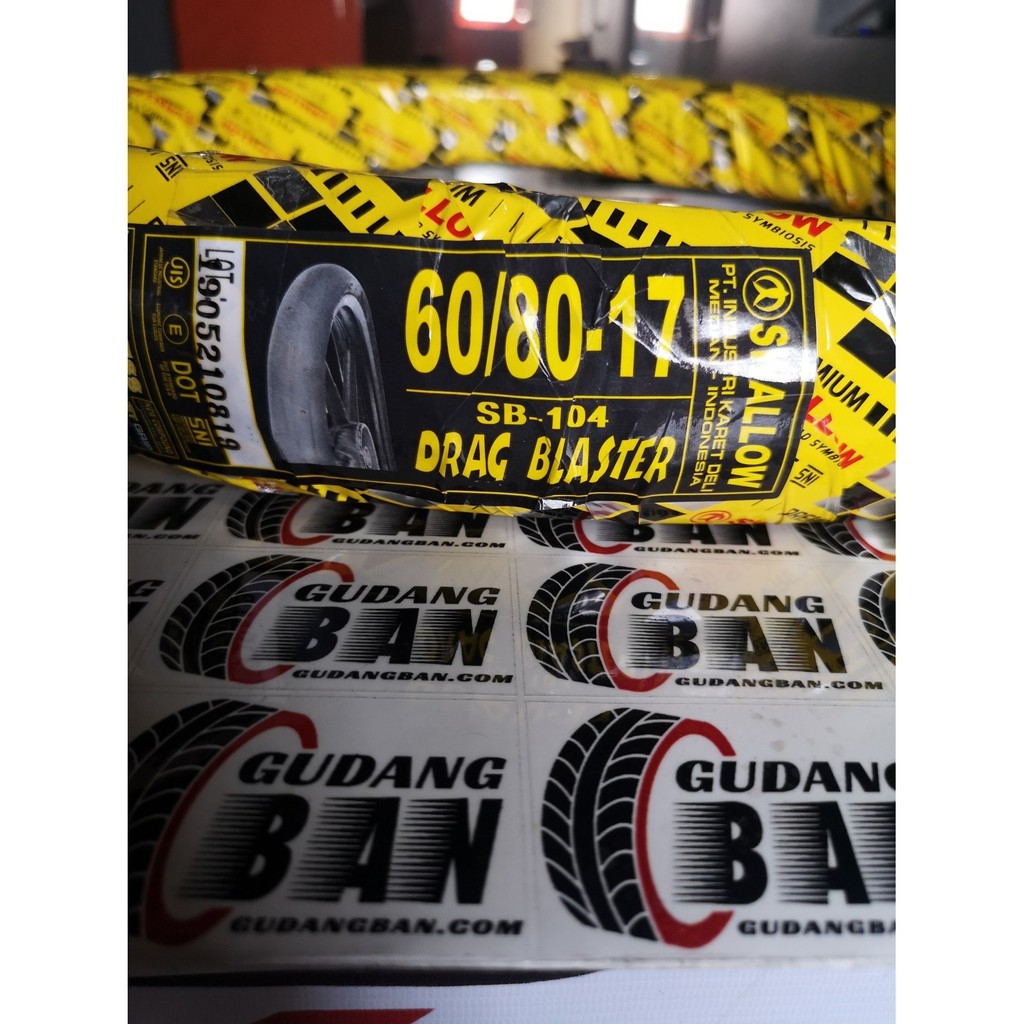 ( DRAG BLASTER - RING 17 ) 60 / 80 - 17 Swallow SB104 Ban Luar bebek TUBELESS