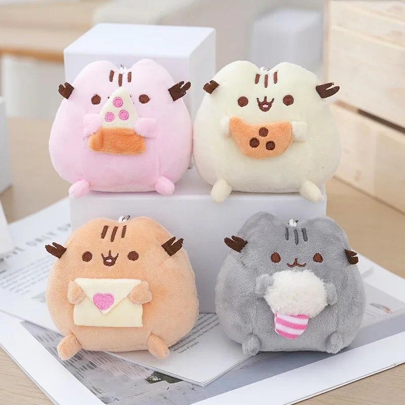 Cartoon Pusheen Cat Plush Toy Cute Stuffed Kitten Doll Keychain Lovely Backpack Pendant Bag Charms C