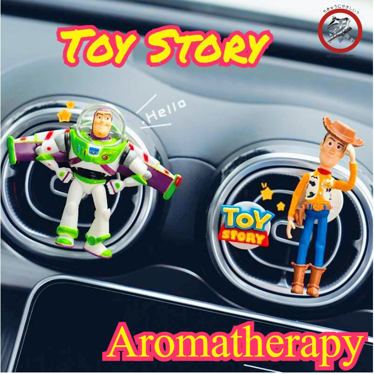 (Toy Story)Car Essential Oil Diffuser Aromatherapy Penyegar Udara /Buzz and Woody Pajangan Dashboard