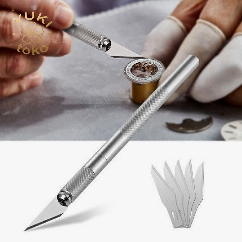 

Set Pen Cutter 6 Mata Pisau Universal, Pisau Ukir + 1 Pisau + 5 Refill, Cocok untuk Hobby & DIY