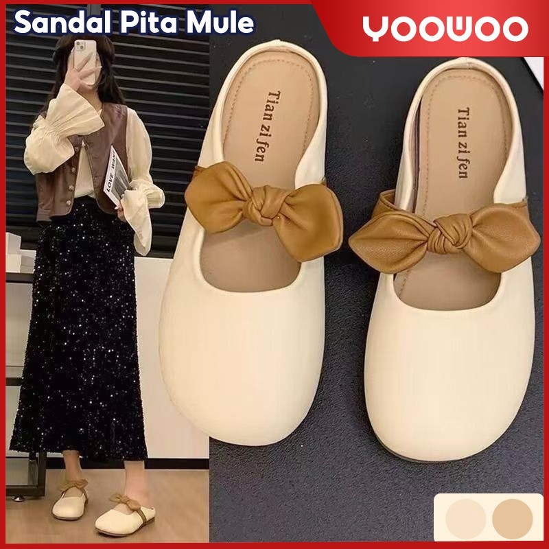Sandal Wanita / Sandal Wanita Korean Style / Sandal Wanita Kekinian / Sandal Ujung Tertutup / Sandal