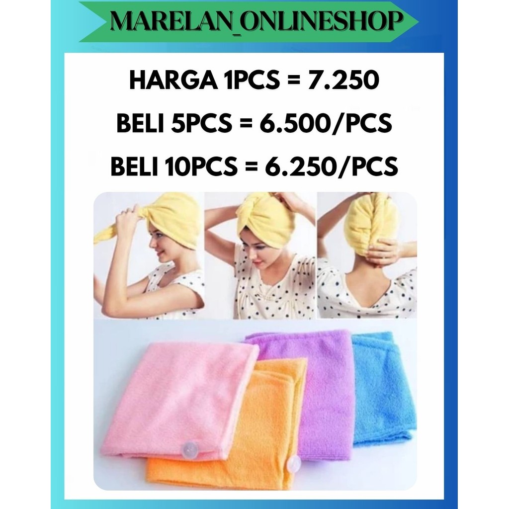 MOS HANDUK TURBAN KERAMAS CORAL VELVET UNTUK MENGERINGKAN RAMBUT PATEN KALI