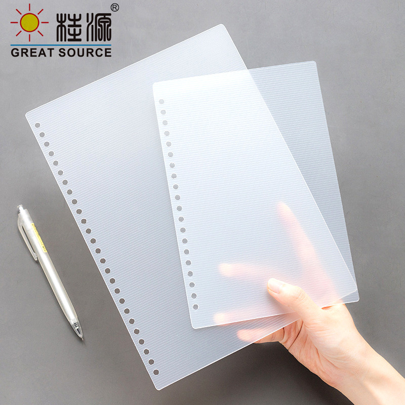 

Makeasy A4 Journal Cover PP Transparent Cover 30 Holes Binder Ring Notebook Cover Shool Office File Cover Cover (120PCS)