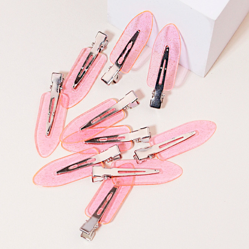 

10pcs seamless fashion girl transparent hair clips, makeup facial accessory clips styling hair clips Special for real hair wigs