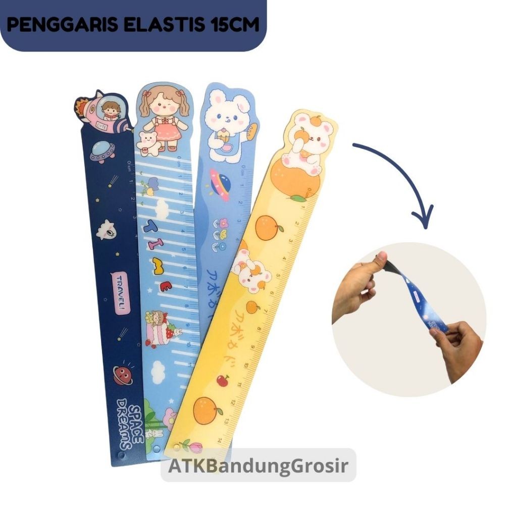 

Penggaris Elastis Lucu Impor 15 Cm Penggaris Anak Pelajar Mahasiswa Bermotif - SATUAN - SHABQ