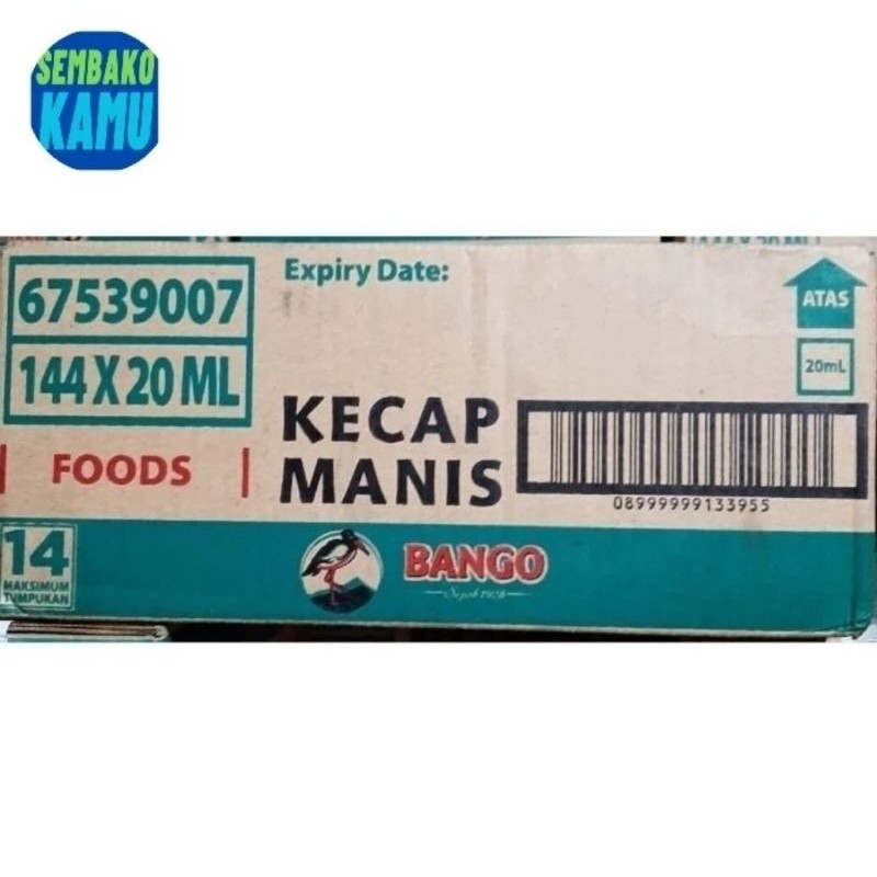 

Kecap Manis Bango 19 ml Dus 144 Pcs / Kecap Bango 20 mll Dus