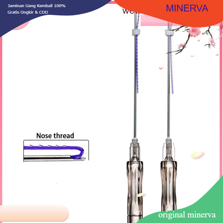 (FOREVERLOVE) MADE in korea isi 2pc benang Minerva Benang Hidung Thread Lift  PDO&PCL  19g*60mm&19g*