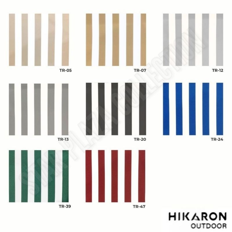 Kain Outdoor Hikaron Garis Salur Waterproof - TERRA (Furniture, Cover Sofa, Sarung Bantal, Kursi Pan
