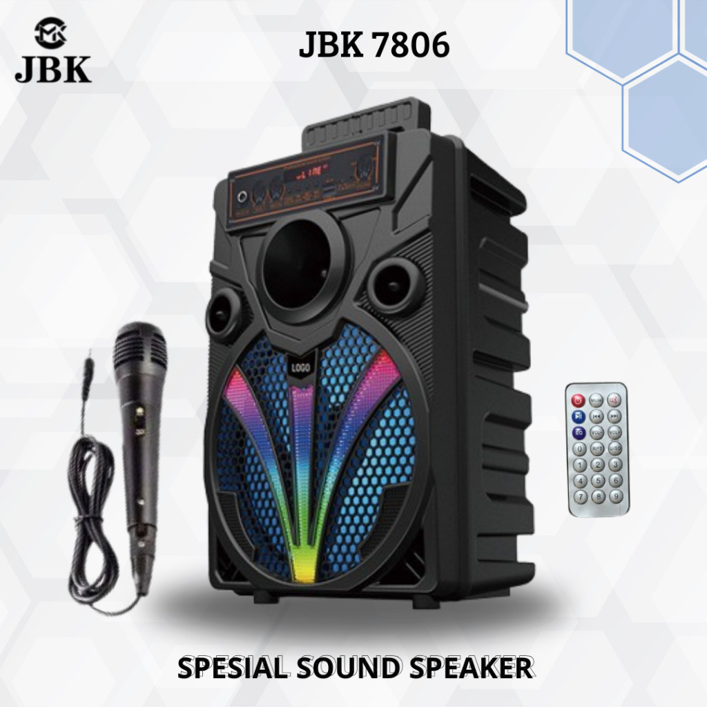 SPEAKER JBK 7806 BLUETOOTH KIMISO 8.5 INCH BASS