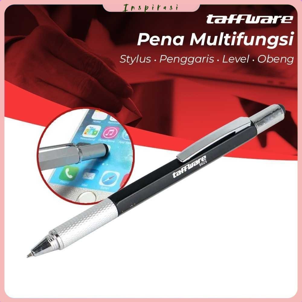 

Taffware Pena Multifungsi Plastik Stylus Penggaris Waterpass Obeng - 9625