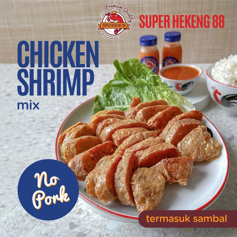 

Hekeng Ayam Udang Lumpia Roll Ayam Udang Premium Frozen