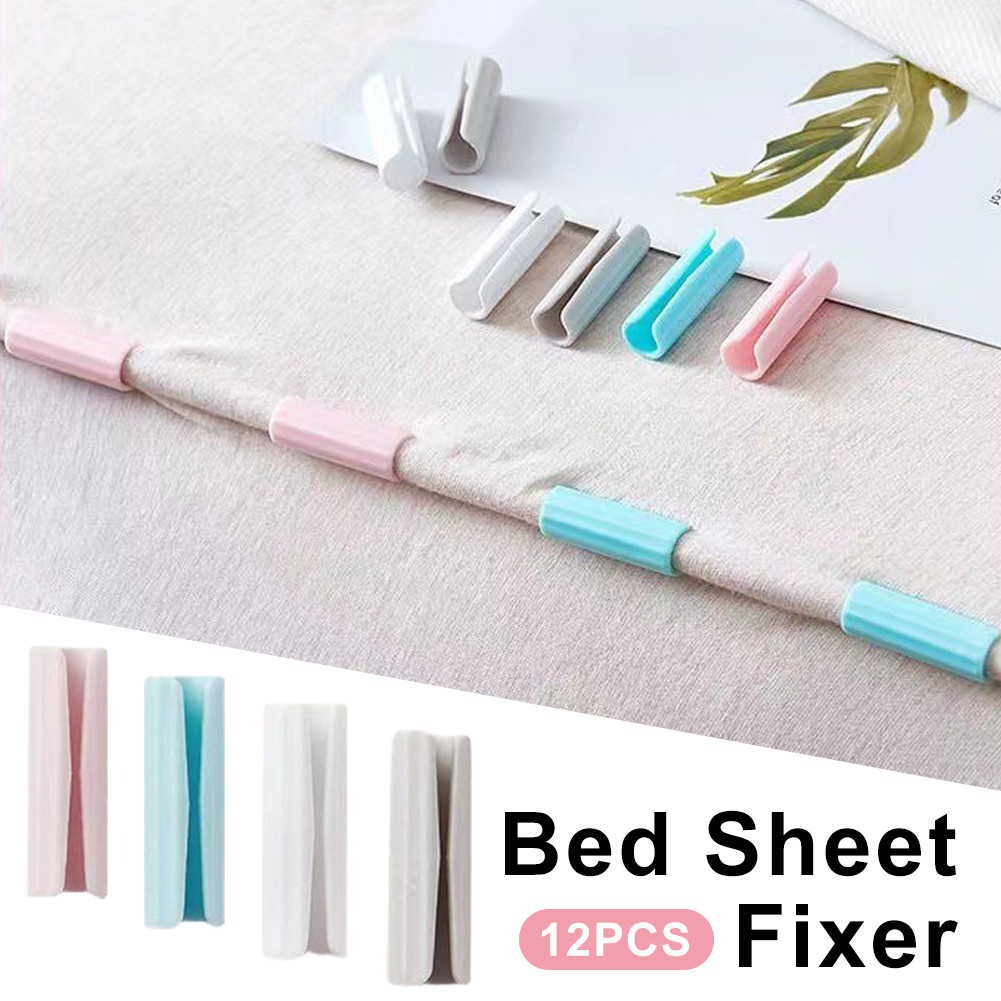 [COD] 12pcs Klip Penjepit Sprei Klip Bedsheet Jepitan Kasur Sprei Pengencang Kasur Penjepit Anti Sli