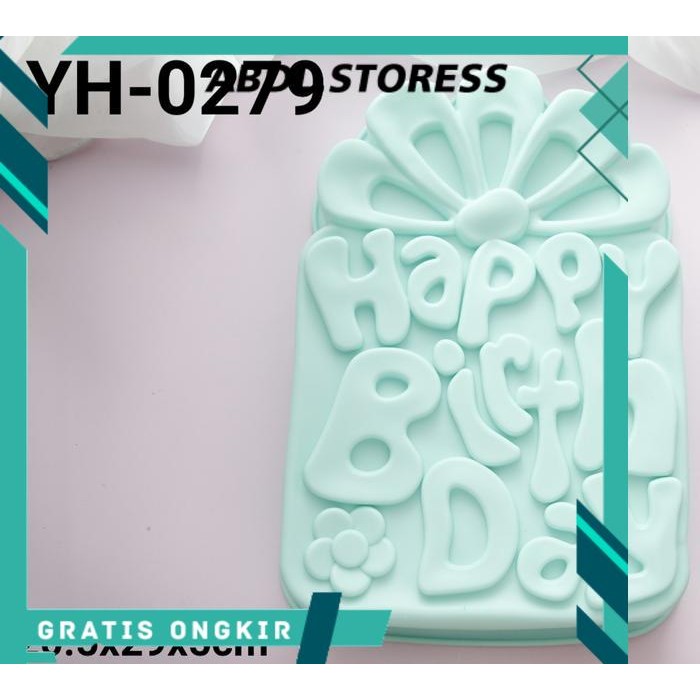 YH-0279 Loyang silikon loyang pudding cetakan puding happy birthday