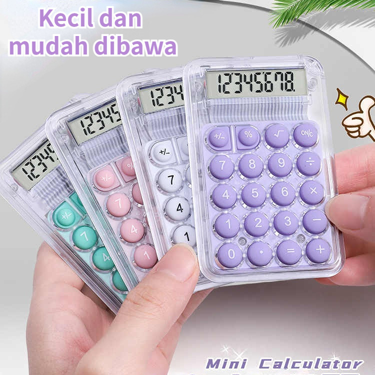 

Kalkulator Mini Transparan 8 Digit, Kecil Imut Pocket Size, Hitung Cepat dan Akurat