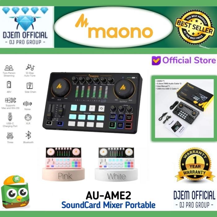 MAONOCaster AU-AM E2 AME2 Soundcard mic Bundle Maono AM E2A AME2A Live - MAONO AME2