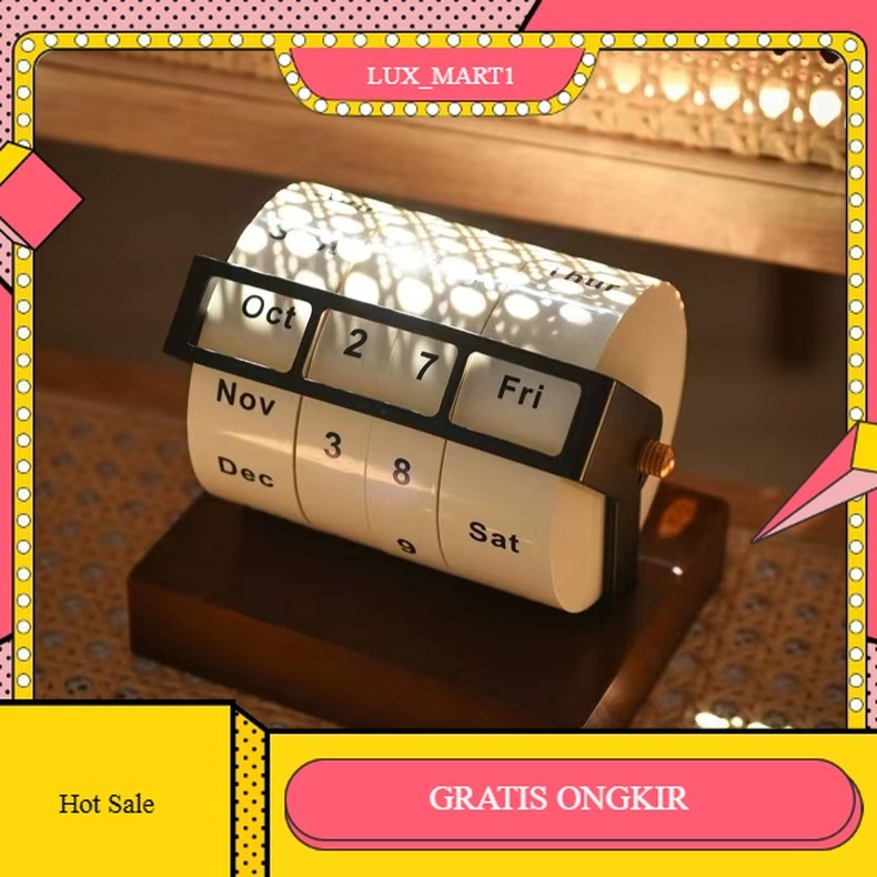 

【LUX_M1】SALE!! Kalender Roda Berputar Rotatable Wheel Calender Kalender Meja Sepanjang Masa Aesthertic Calendar Hiasan Meja