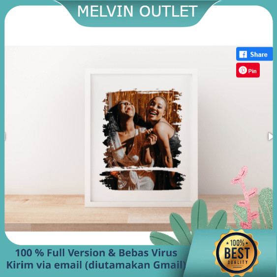 Brushstroke Canva Frame Custom Template - Canva | Template | Frame | Edit