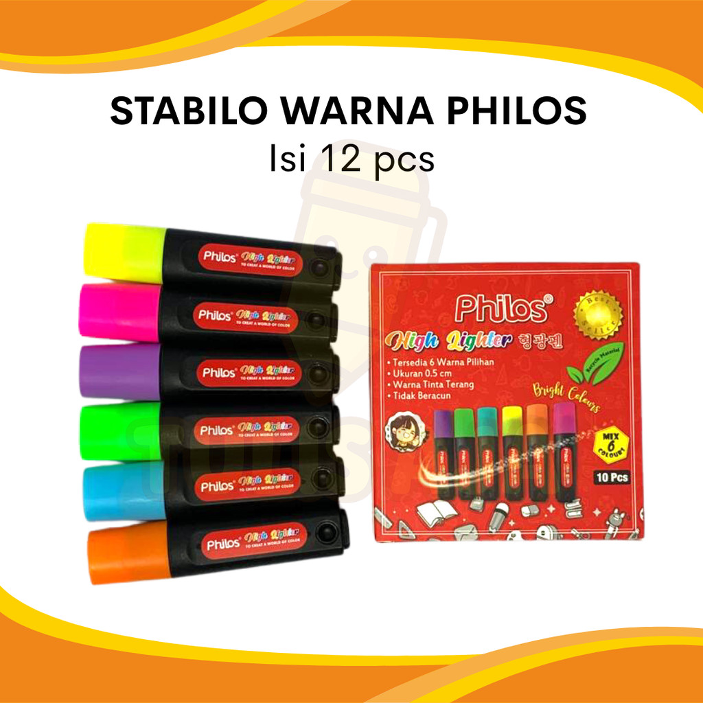 

STABILO PHILOS PER KOTAK ISI 10PCS MURAH