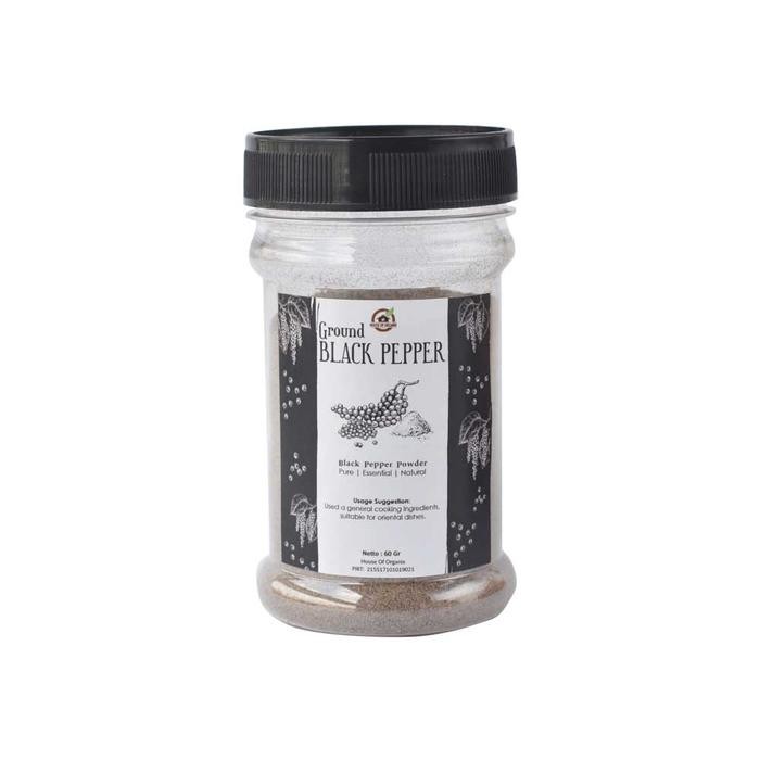 

House Of Organix Ground Black Pepper Lada Hitam Halus 60 Gr bumbu rempah penyedap parsley