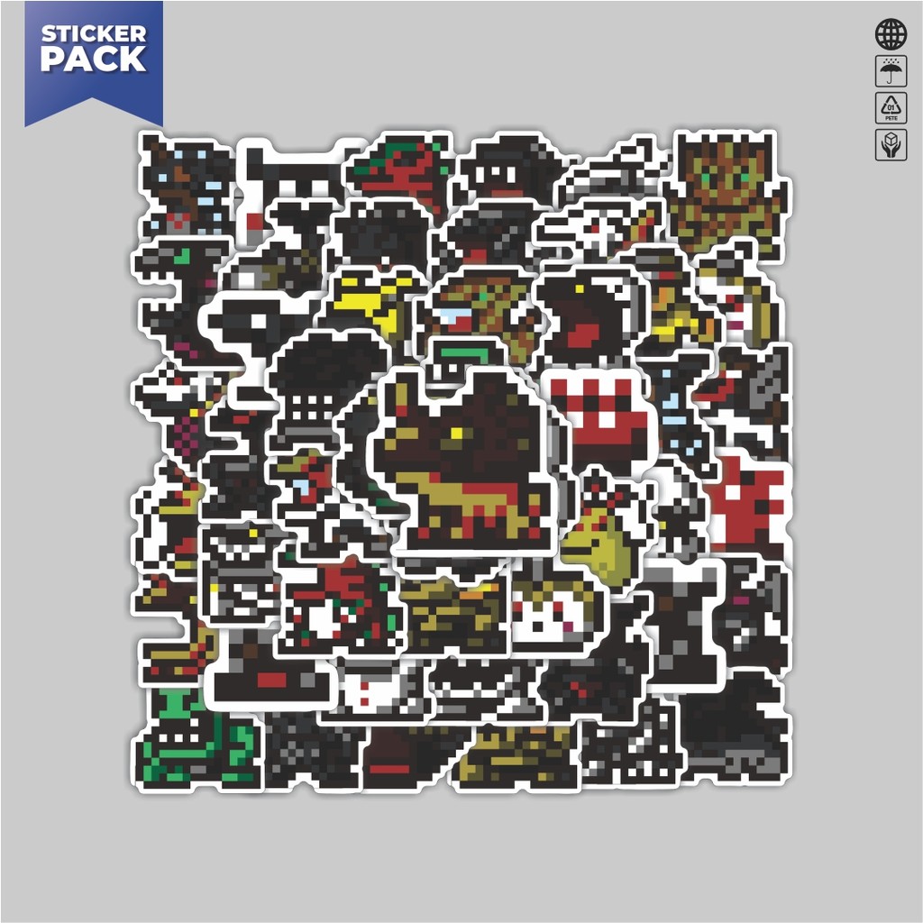 

[100PCS]Stiker Pack Stiker Pixel Digimon V36 Aesthetic Vinyl Anti Air Dekorasi Sticker Laptop Buku Journal Koper Helm Casing HP Gitar Helm Skateboard