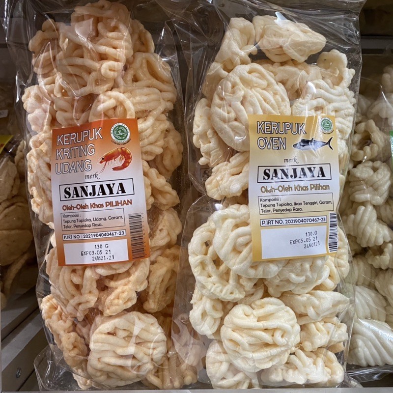 Kerupuk Keriting Bangka / Kerupuk Bangka / Kerupuk Udang - Ikan Bangka Oven Cap Sanjaya