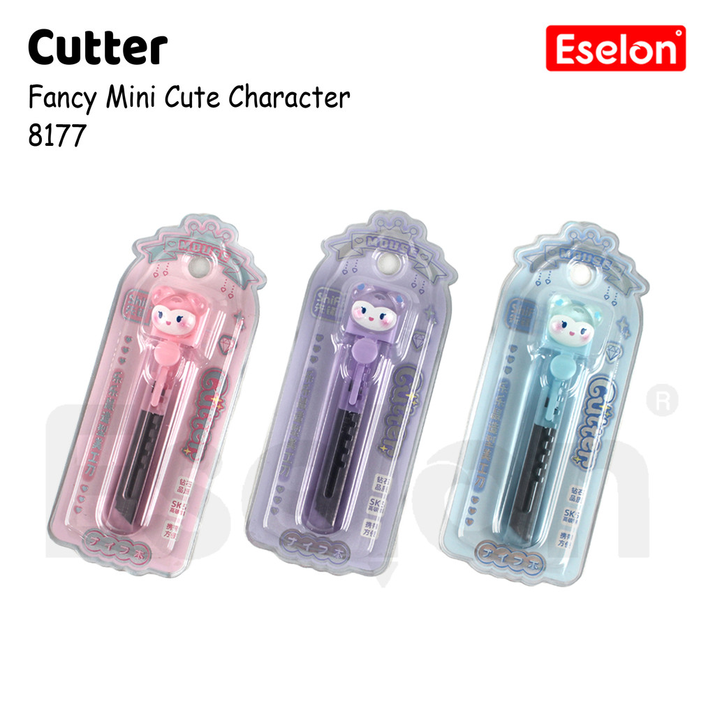 

Cutter Mini Fancy No.8177 / Pisau Cutter Mini Transparan