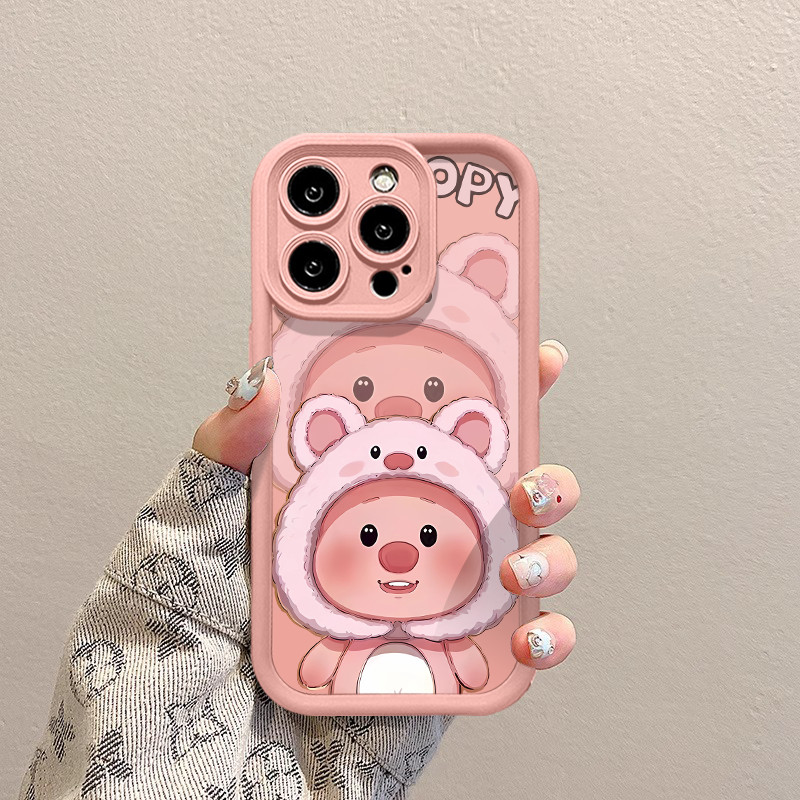 Kartun loopy Casing Untuk IPhone 16 11 15 13 14 12 Pro Max 7Plus 8Plus SE 2020 XR X XS Max 16 7 8 6S