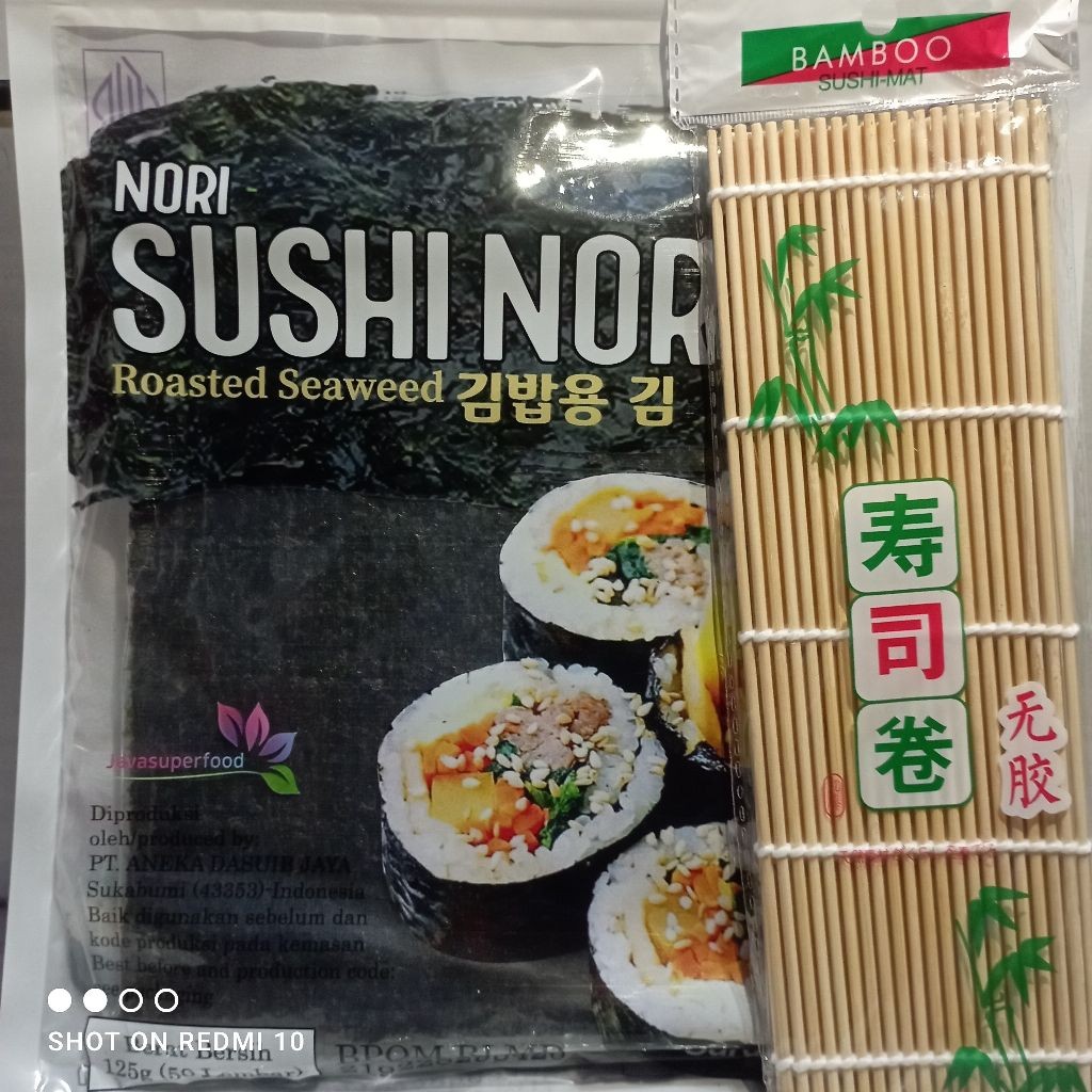 

(PROMO TERMURAH) Sushi nori 50 lembar + bambu 1pcs sushi nori sakao tokinori bes kulit sushi gimbap bento halal harga termurah promo sale terlaris