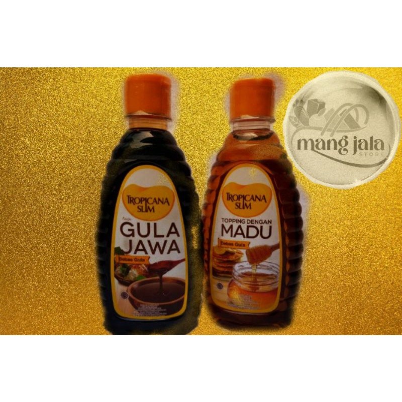

Tropicana Slim Topping Madu 350ml & Tropicana Slim Gula Jawa Bebas Gula 350ml