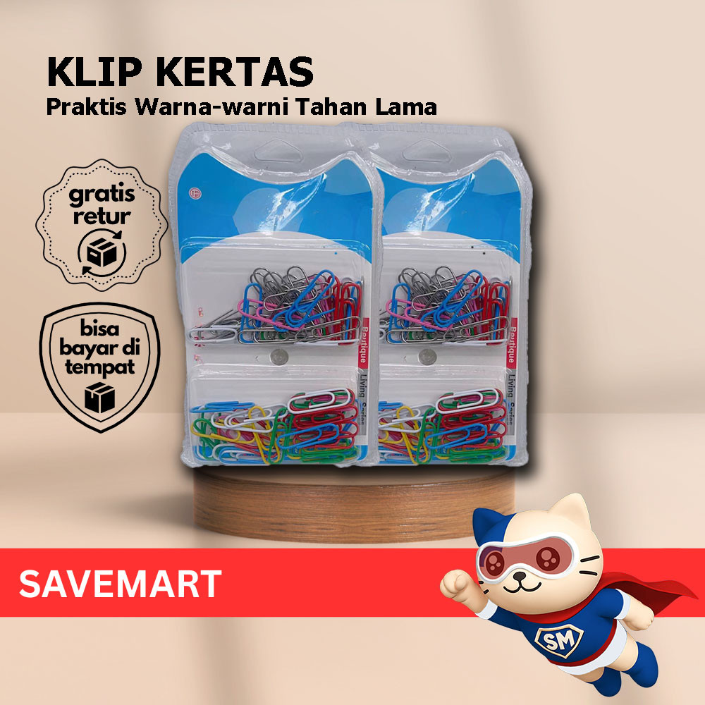 Paper Clip Serbaguna Klip Kertas Warna Pelangi Klip Kertas Organizer Isi Banyak Stationery Unik