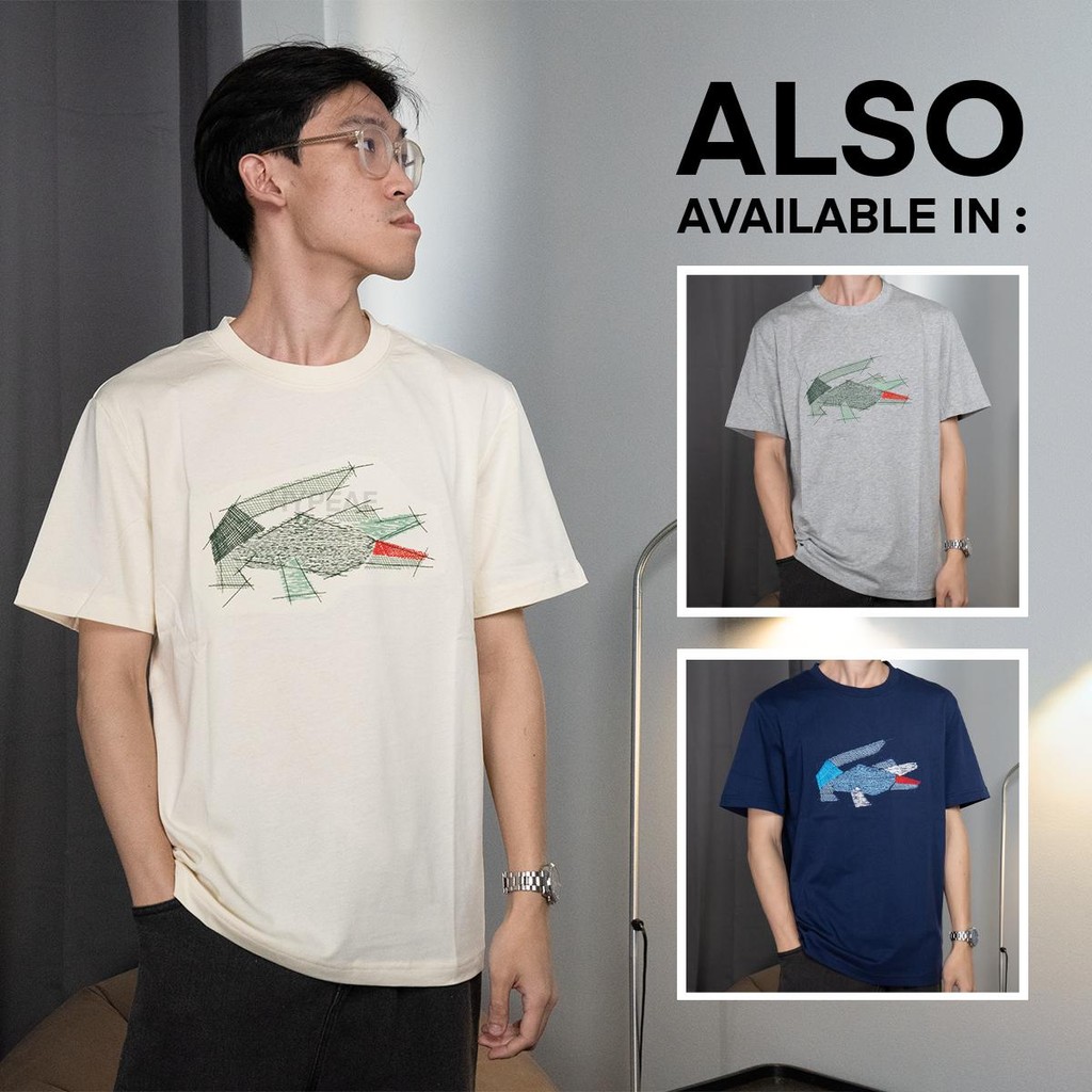 LACOSTE Crocodile Graphic Heavy Cotton Tshirt Tee Authentic / Baju Kaos LACOSTE Original