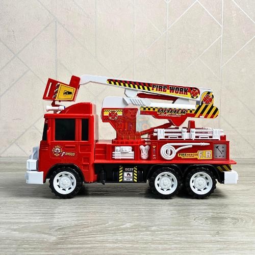 Truk Pemadam Kebakaran Mainan Anak Mobil Pemadam Kebakaran Bahan Plastik Tebal & High Quality Tangga