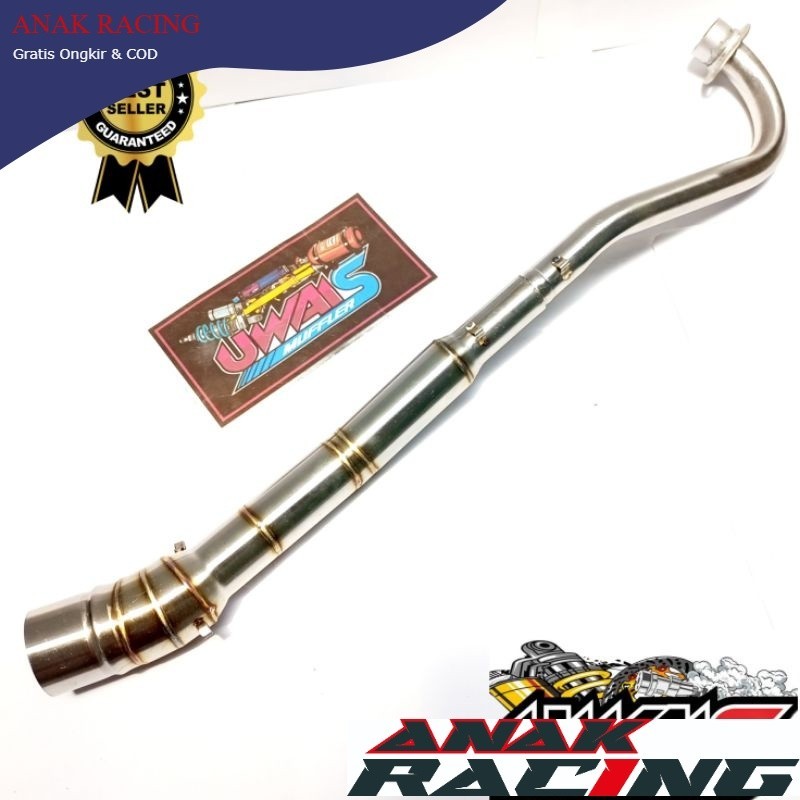 LEHER KNALPOT SUPRA X 125 SUPRA X SUPRA FIT X REVO ABSOLUTE KHARISMA BLADE LEHERAN KNALPOT HONDA INL