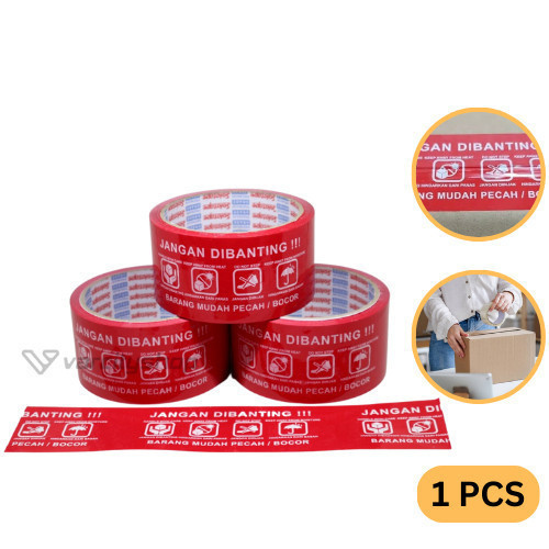 

LAKBAN FRAGILE MERAH JANGAN DIBANTING 2 INCH 48 MM 50 YARD
