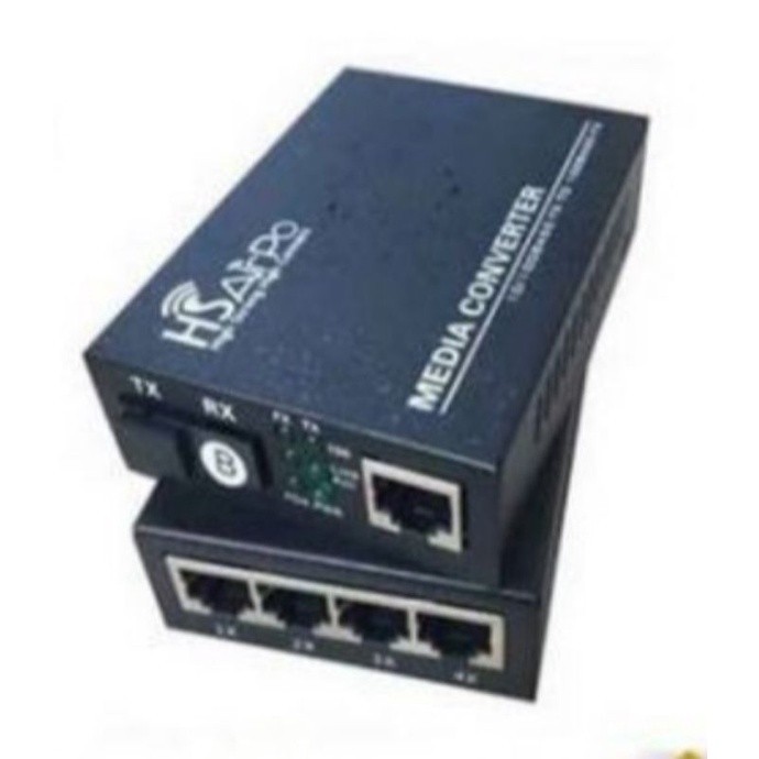 HSAirPo CM120 1 Fo 4 Lan Media Converter Fiber Optik 1Fo 4Lan HS AirPo CM120 S1