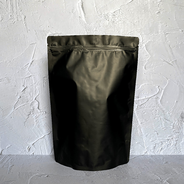 

Kemasan Kopi Standing Pouch 1 kg kilo + ZIPPER - HITAM *PREMIUM - Hitam