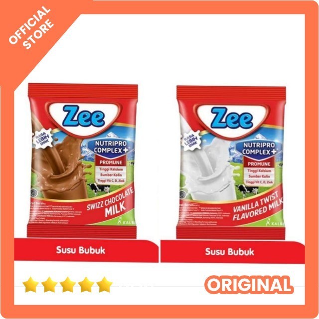 

zee susu bubuk nutripo complex swizz chocolate vanilla sachet 38gr