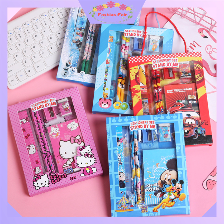

FASHION FAIR S5994 Set Alat Tulis 6 In 1 / Stationery Set Lucu Karakter / Paket Perlengkapan Alat Tulis / Souvenir Hampers Anak Sekolah