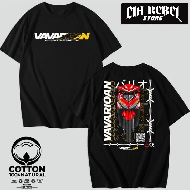 Kaos Baju Racing Otomotif Vavarioan Honda Vario Club - Cia Rebel