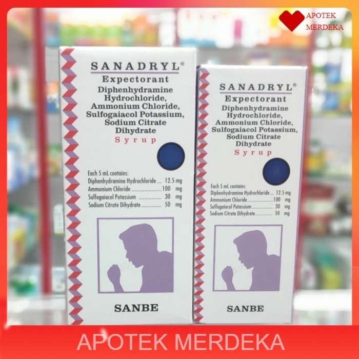 sanadryl ekspektoran / obat batuk berdahak / dahak