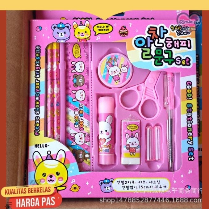 

Alat Tulis Set 8in1 Karakter Stationery Kids / Paket Alat Tulis Anak TK / Set School Supplies for Child Writing Gift Eraser Ruler stockami A26