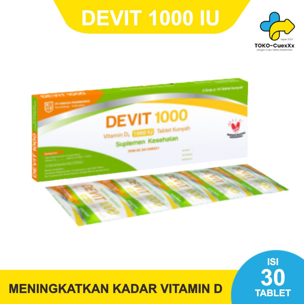 

Devit Vitamin D3 1000 IU 10 Tablet Kunyah