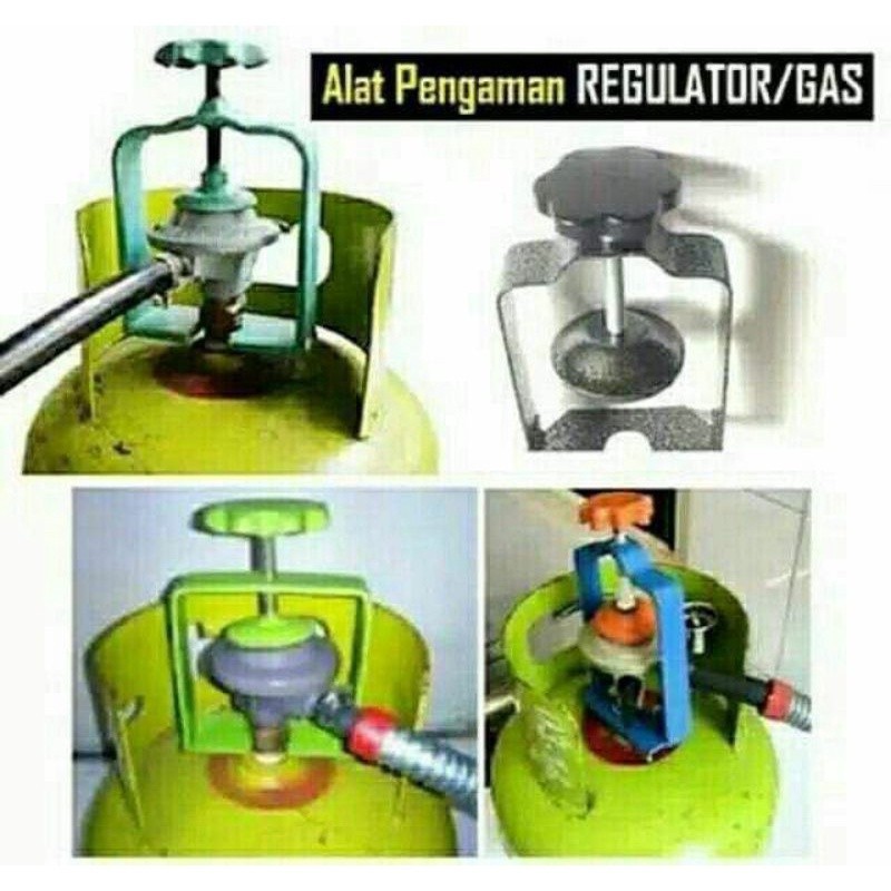 PO77 - Pengaman regulator pengunci penahan regulator tabung gas 3 kg dan 12 kg