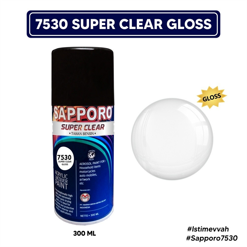 

Sapporo Super Clear Atau Gloss Doff Cat Semprot Pylox Saporo Paint