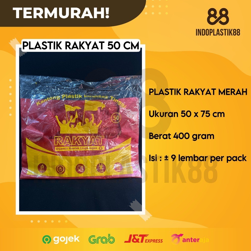 KANTONG PLASTIK RAKYAT 24 X 40 KANTONG PLASTIK HD MERAH KRESEK TEBAL
