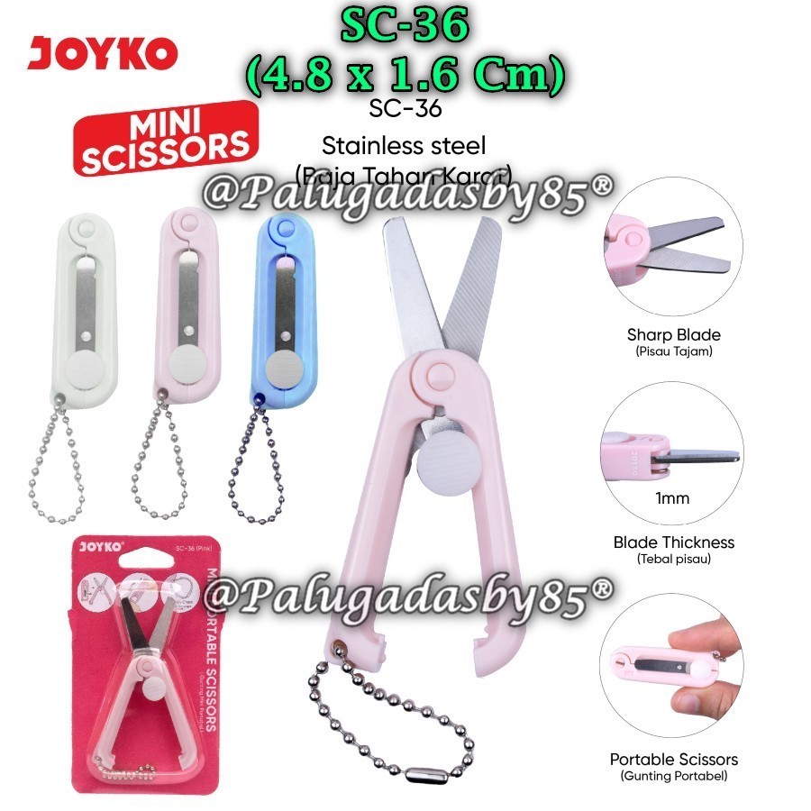

(1 Biji) Gunting JOYKO SC-36 Mini Portable / Gunting Mini Portable Scissors Joyko SC-36